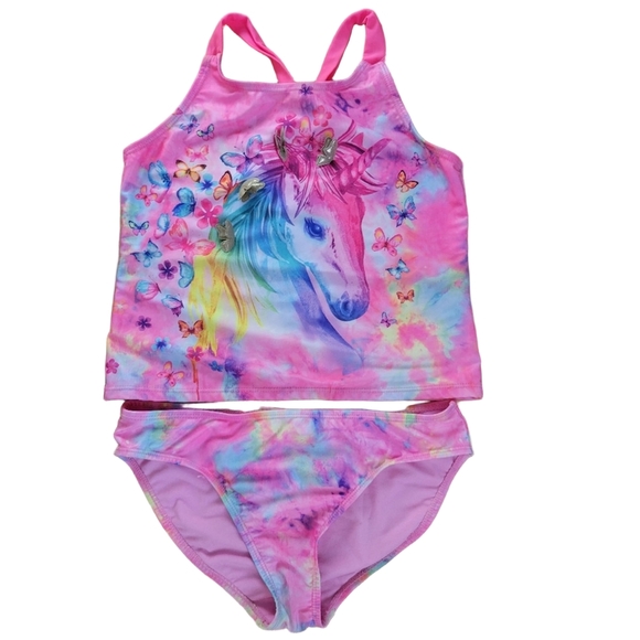 XL 14/16 Unicorn Girls Swimsuit by Wonder Nation - Picture 1 of 6